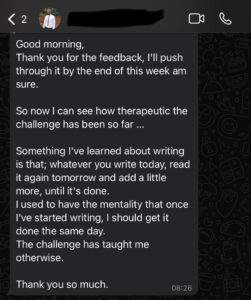 Feedback from the 8[week article writing challenge participants Feedback from the 8[week article writing challenge participants